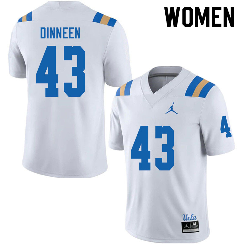 Jordan Brand Women #43 James Dinneen UCLA Bruins College Football Jerseys Sale-White